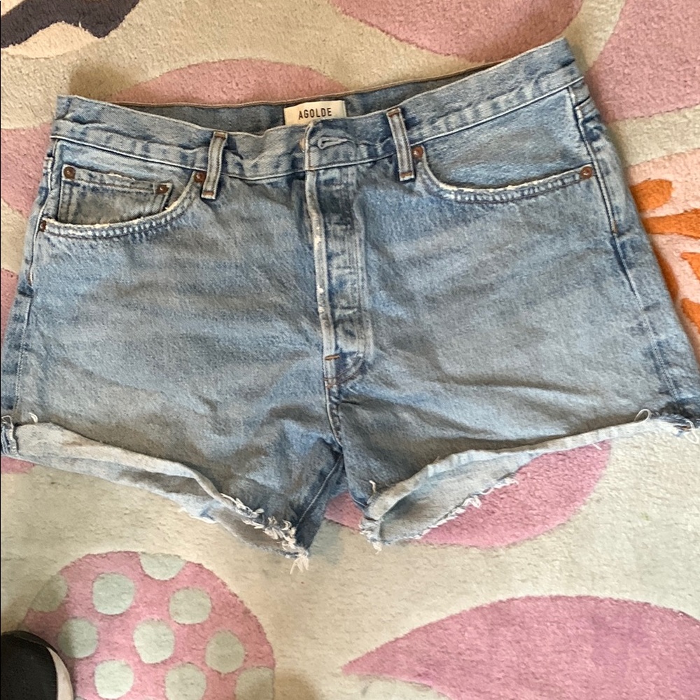 AGOLDE Women's Blue Denim Shorts size 32